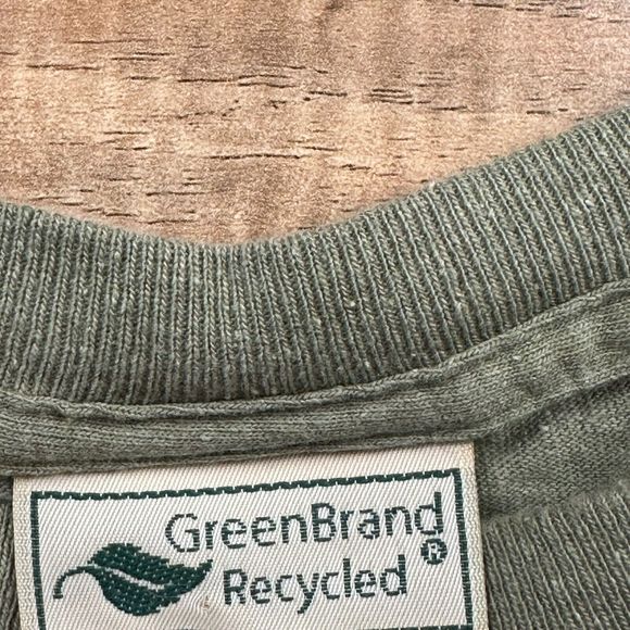 Vintage Greenbrand Recycled Shirt Mens XL Long Sleeve USA Retriever Hun Spellout - Picture 4 of 9